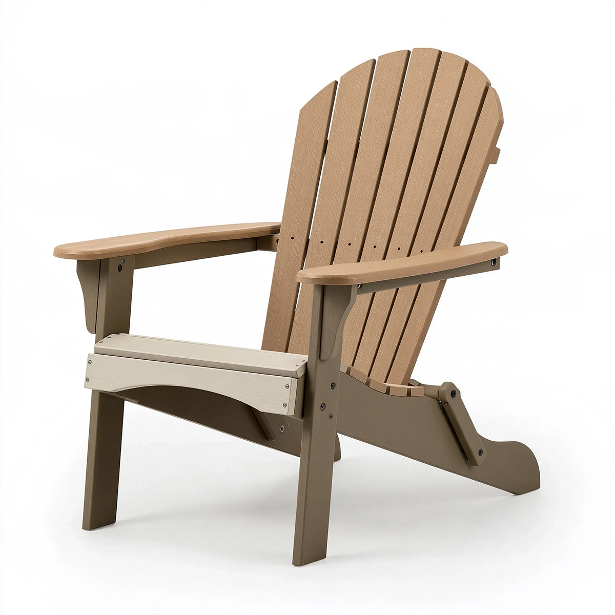Sedia Adirondack da giardino 83 x 76 x 97 cm in plastica marrone stile classico