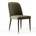Sedia da pranzo 48 x 57 x 88 cm rivestita effetto pelle verde oliva stile moderno