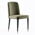 Sedia da pranzo 50 x 60 x 95 cm in tessuto verde oliva con gambe in metallo stile moderno